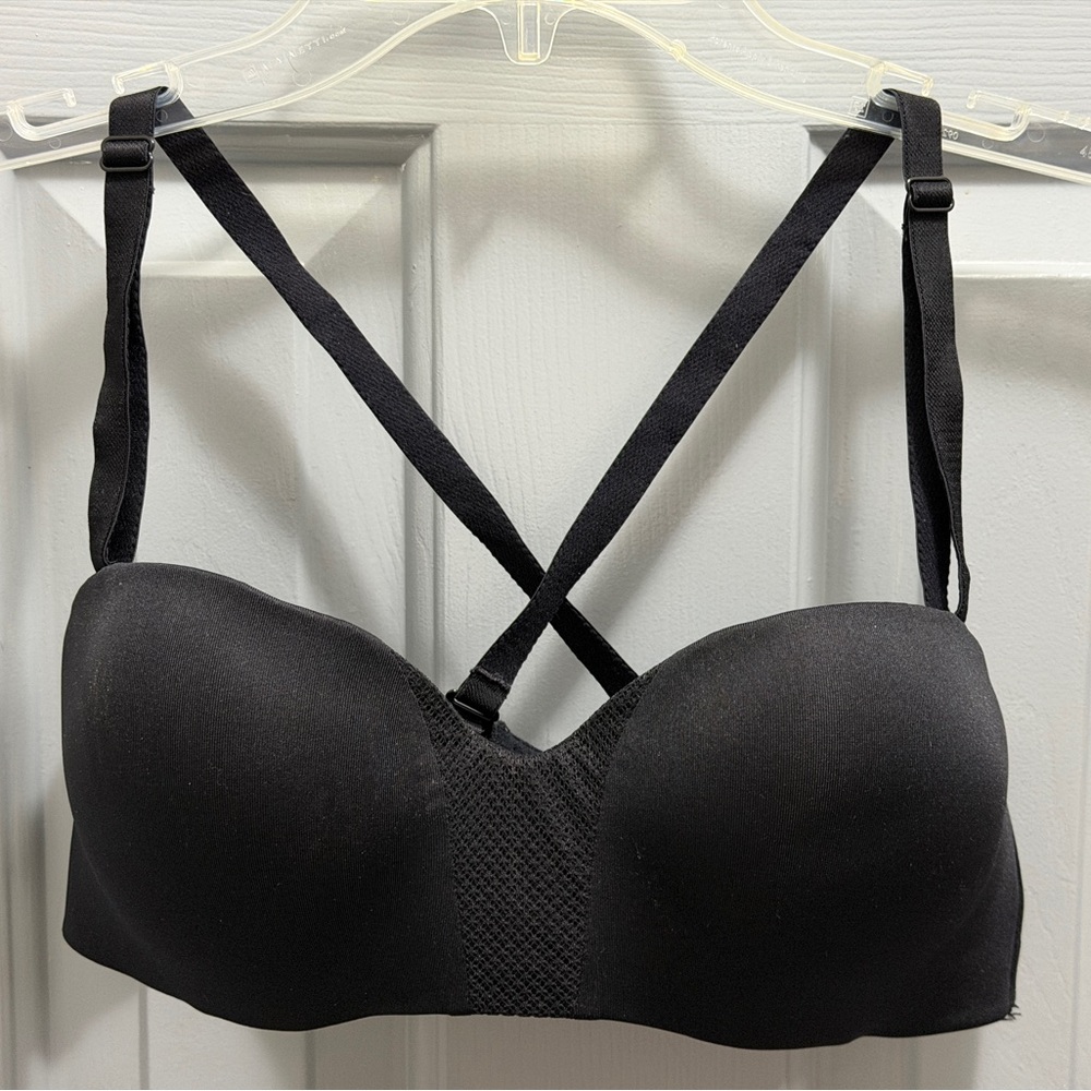 Maidenform Self Expressions Black Conv. Wireless Demi Bra w/Stay Put Lining 34C